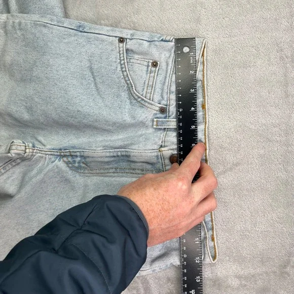 VTG Levis 560 Jeans Women 14 Blue Loose Fit Straight Leg Orange Tab Made in USA - Picture 8 of 10